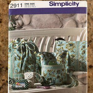 Simplicity Pattern 2911 Messenger Bag Backpack Hipster Cell Phone Holder